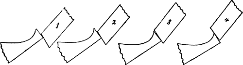 A sequence of 4 diagrams showing the disengaging pallet.